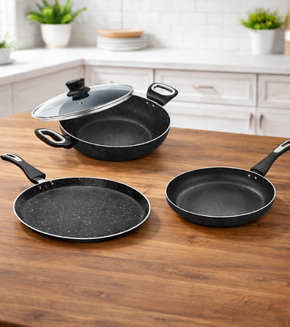 Shyam Non-Stick Cookware – Fry Pan, Kadhai & Tawa